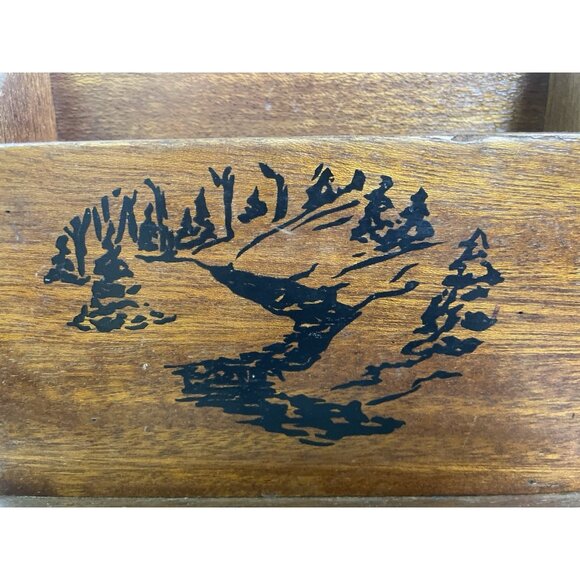 Vintage 1960’s Hand Crafted Wooden Letter Holder Desk Top Style Caddy Organizer - Picture 3 of 12